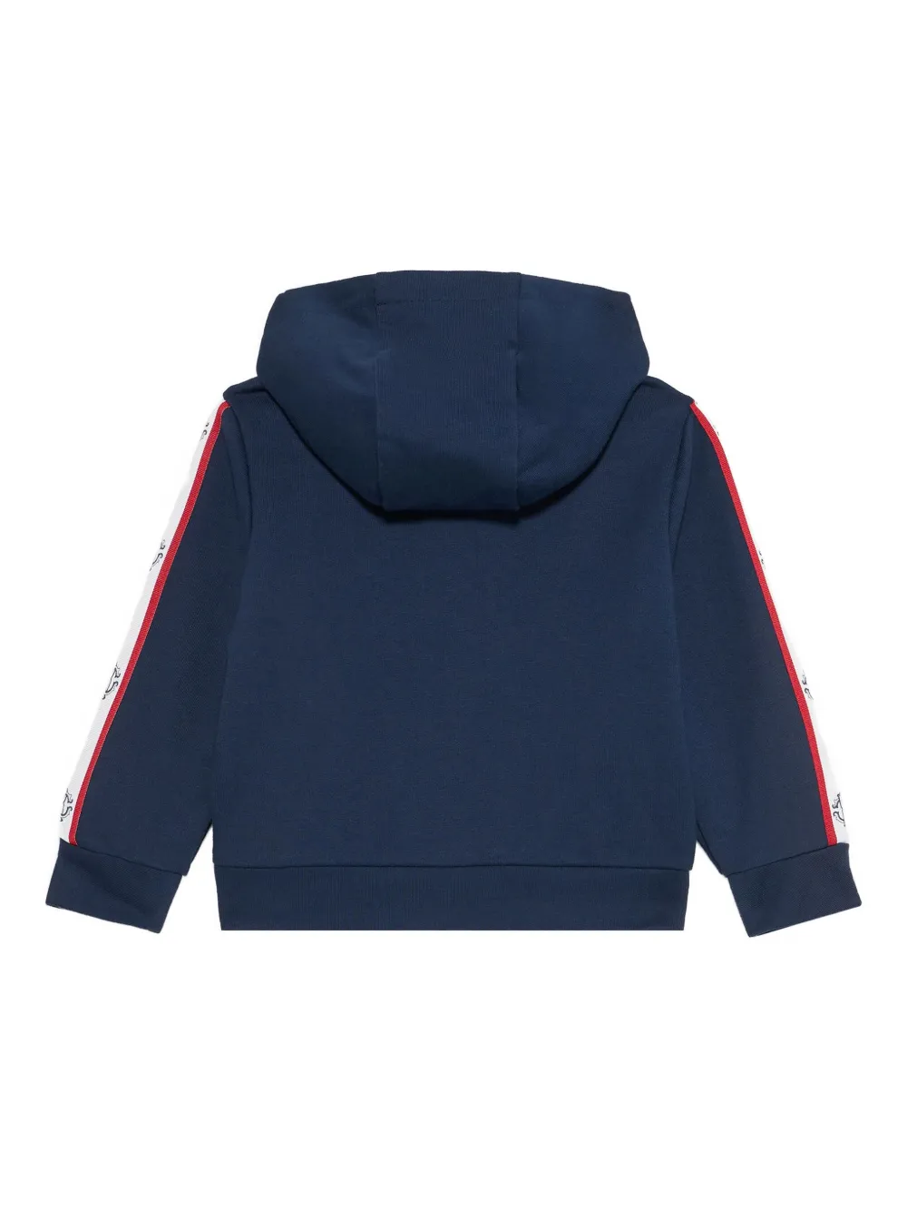 Roberto Cavalli Junior Hoodie met monogram-patch en rits Blauw