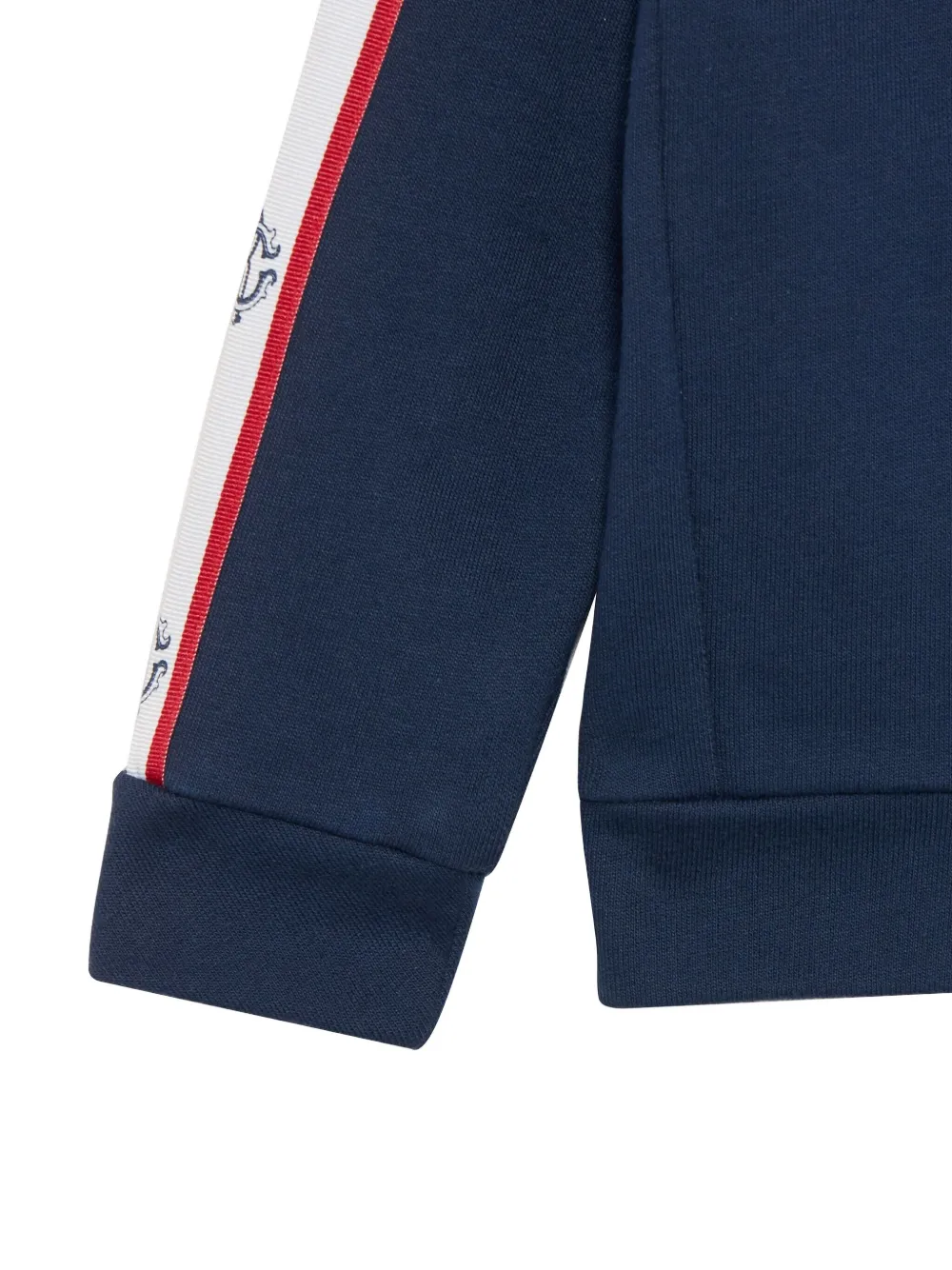 Roberto Cavalli Junior Hoodie met monogram-patch en rits Blauw