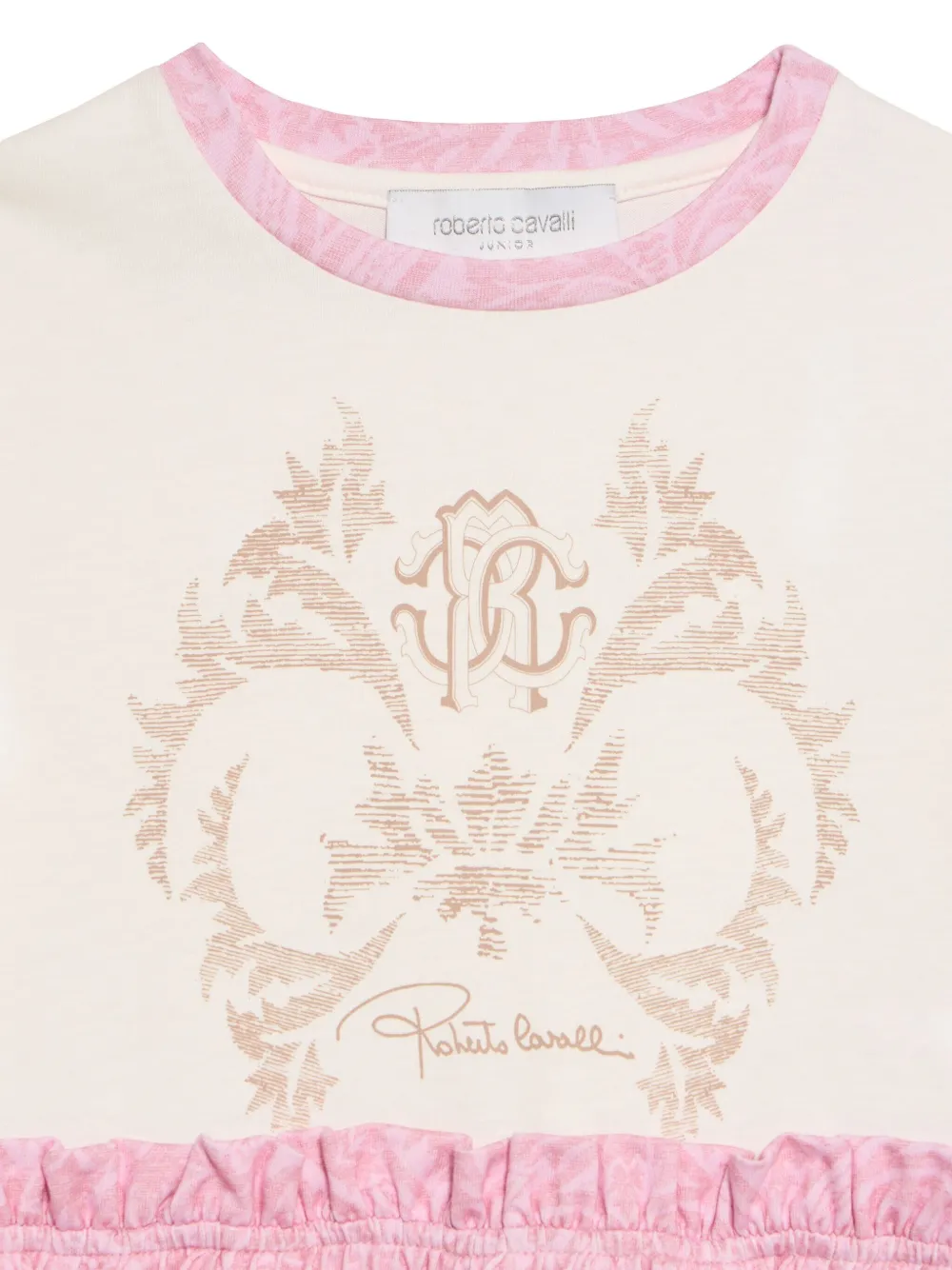 Roberto Cavalli Junior Jurk met print Wit