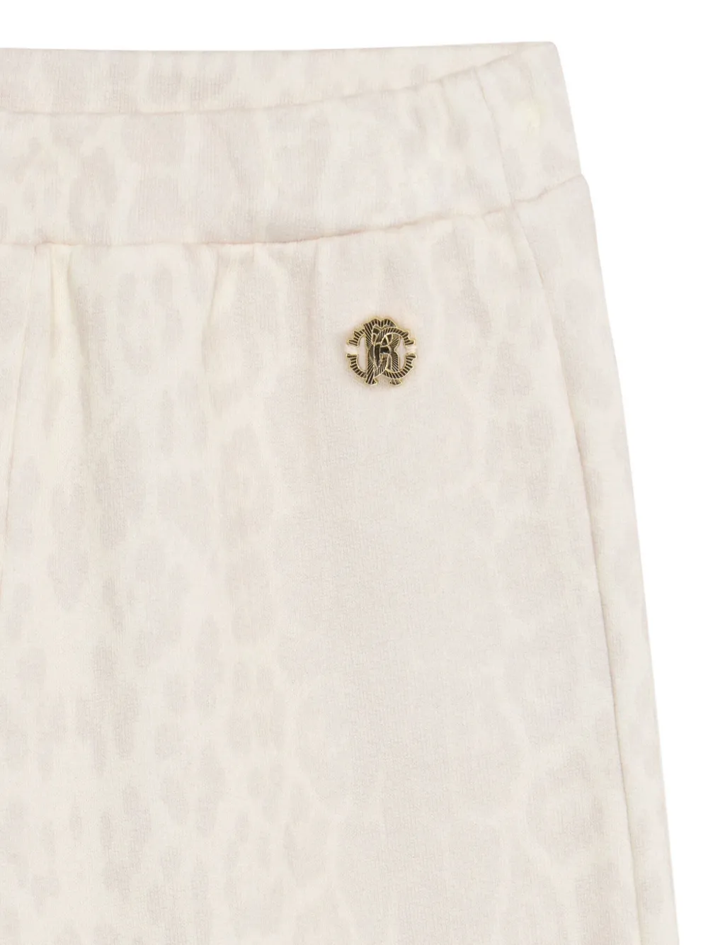 Roberto Cavalli Junior Trainingsbroek met jaguarprint Beige