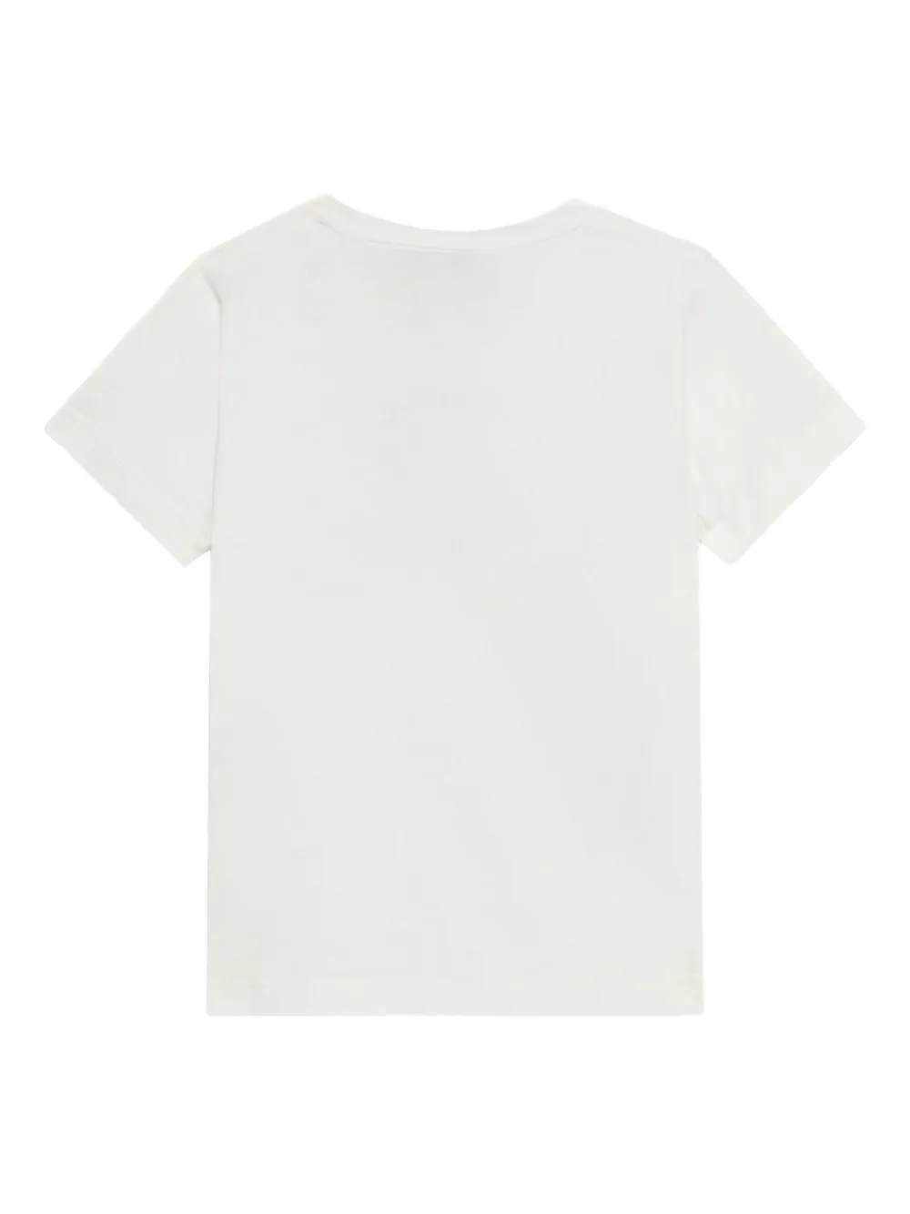 Roberto Cavalli Junior T-shirt verfraaid met pailletten en monogram Beige