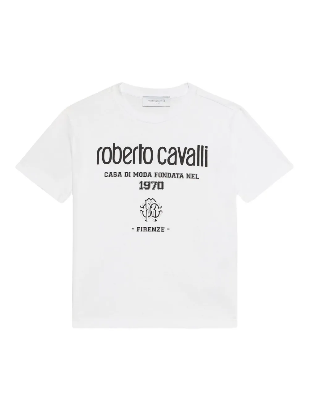 Roberto Cavalli Kids' Logo-print T-shirt In White
