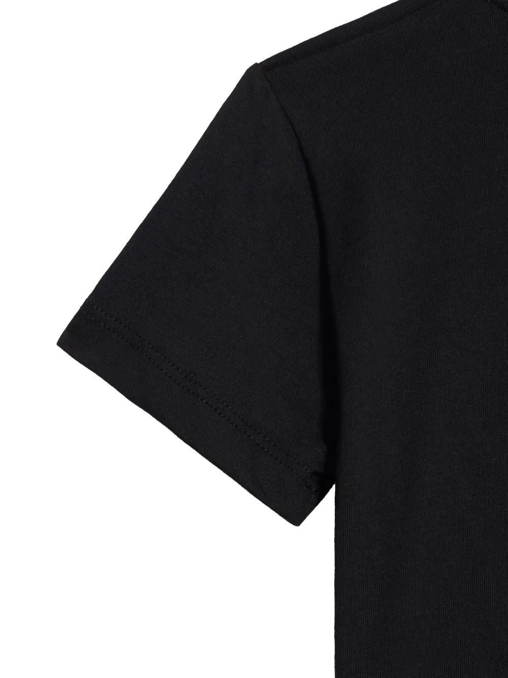 Roberto Cavalli Junior T-shirt met bloemenprint Zwart