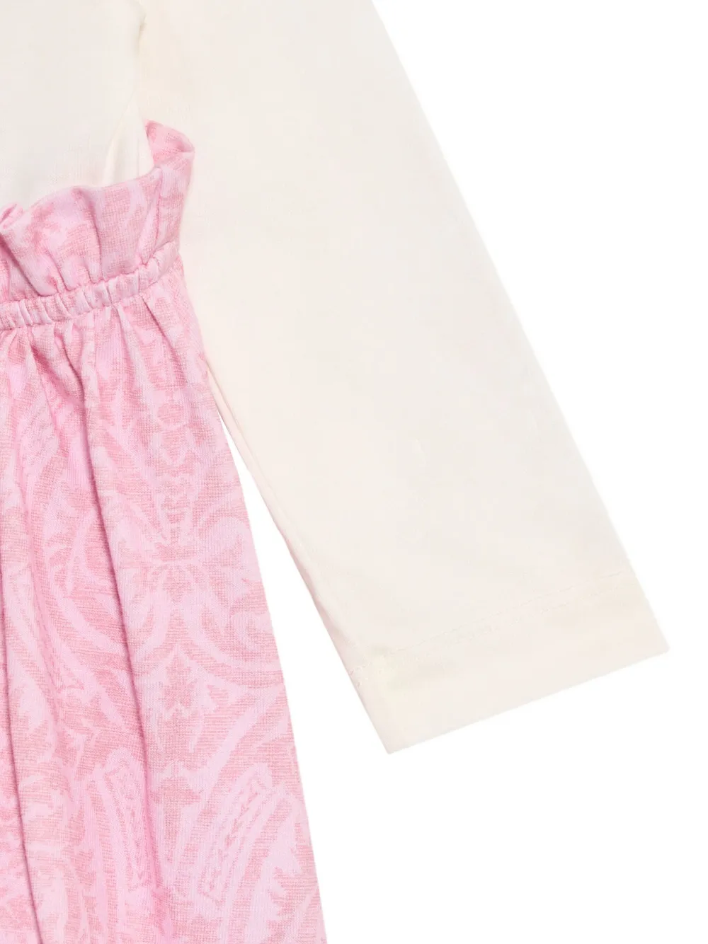 Roberto Cavalli Junior Jurk met paisley-print en logo Wit