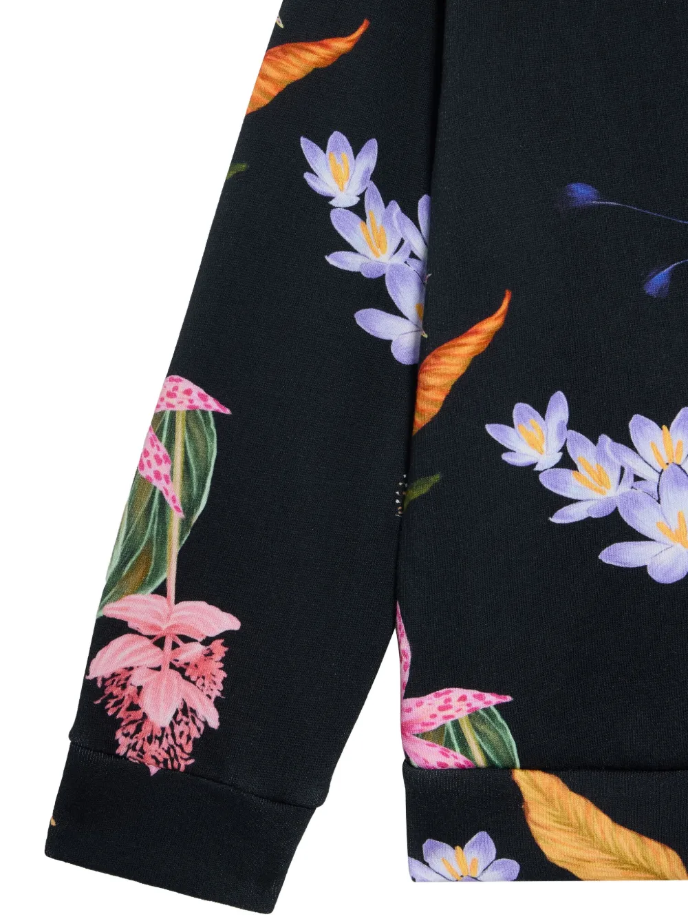 Roberto Cavalli Hoodie met print en rits Zwart