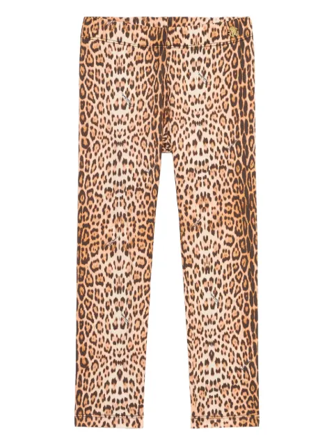 Roberto Cavalli jaguar-print logo leggings