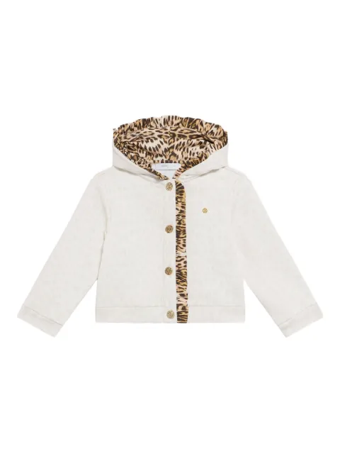 Roberto Cavalli Junior sudadera con estampado de leopardo