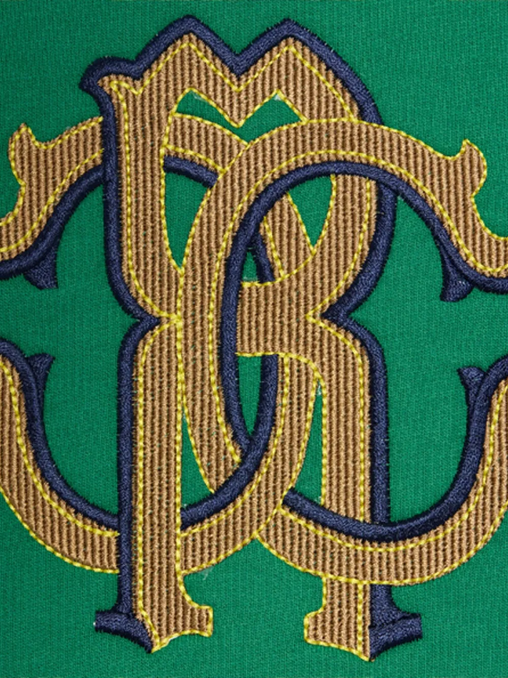 Roberto Cavalli Junior Sweater verfraaid met monogram Groen