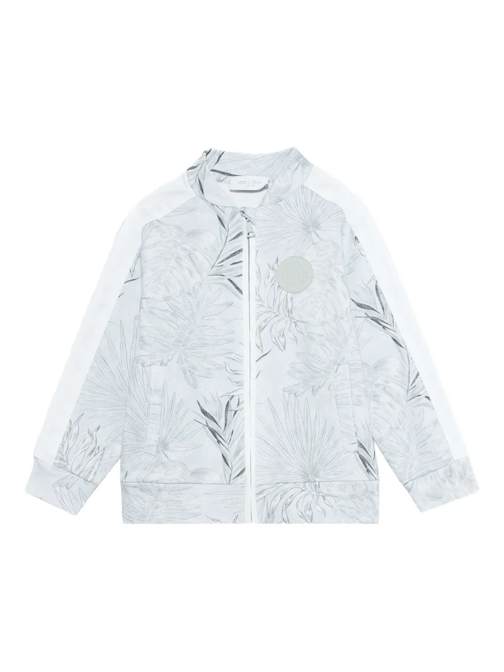 Roberto Cavalli Junior Felpa con stampa foliage - Grigio