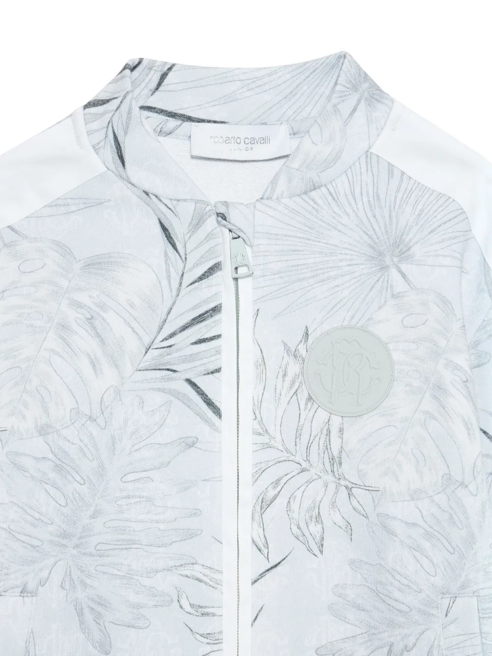 Roberto Cavalli Junior Sweater met bladerprint Grijs