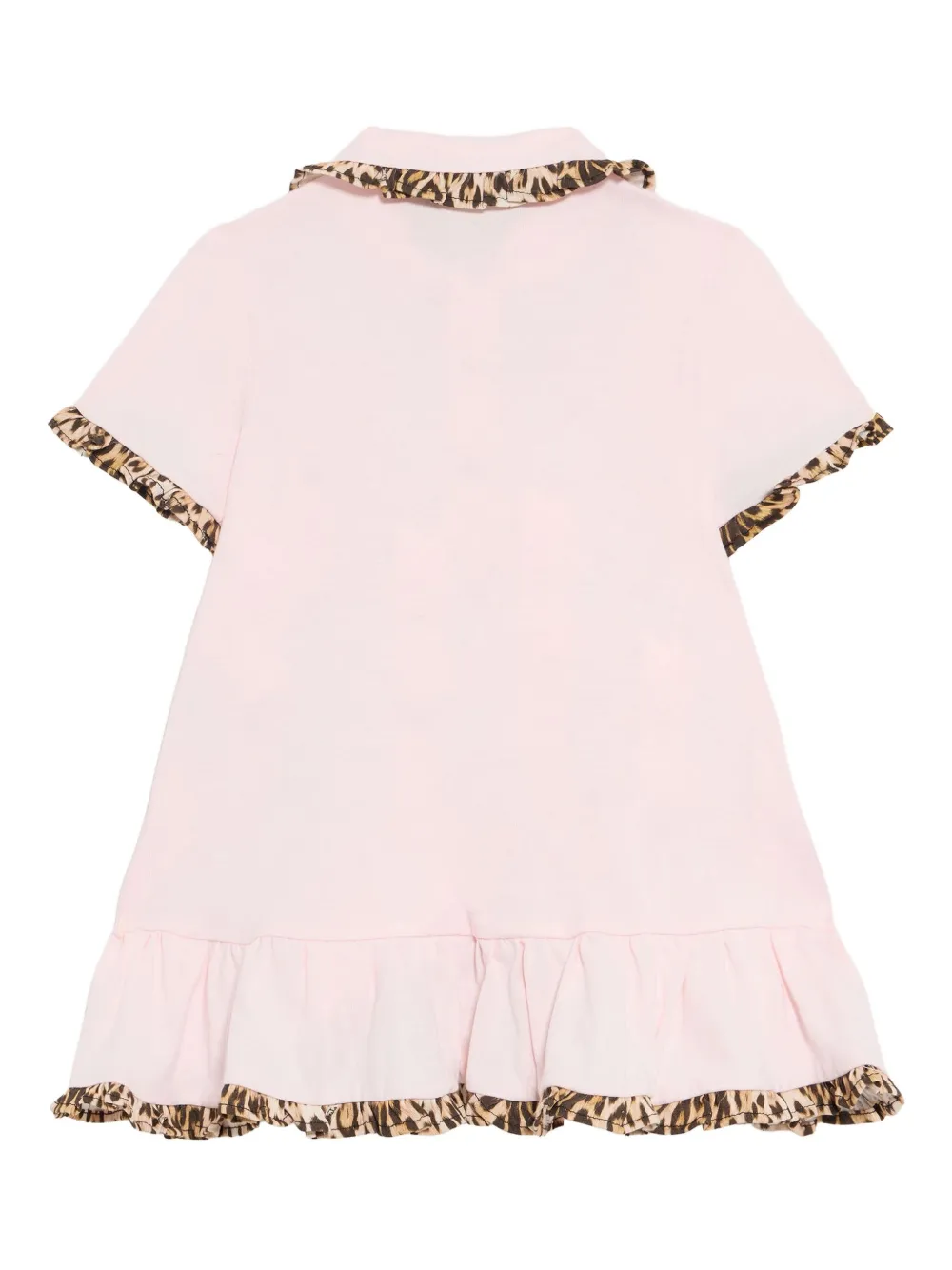 Roberto Cavalli Jurk met ruches en jaguarprint Roze