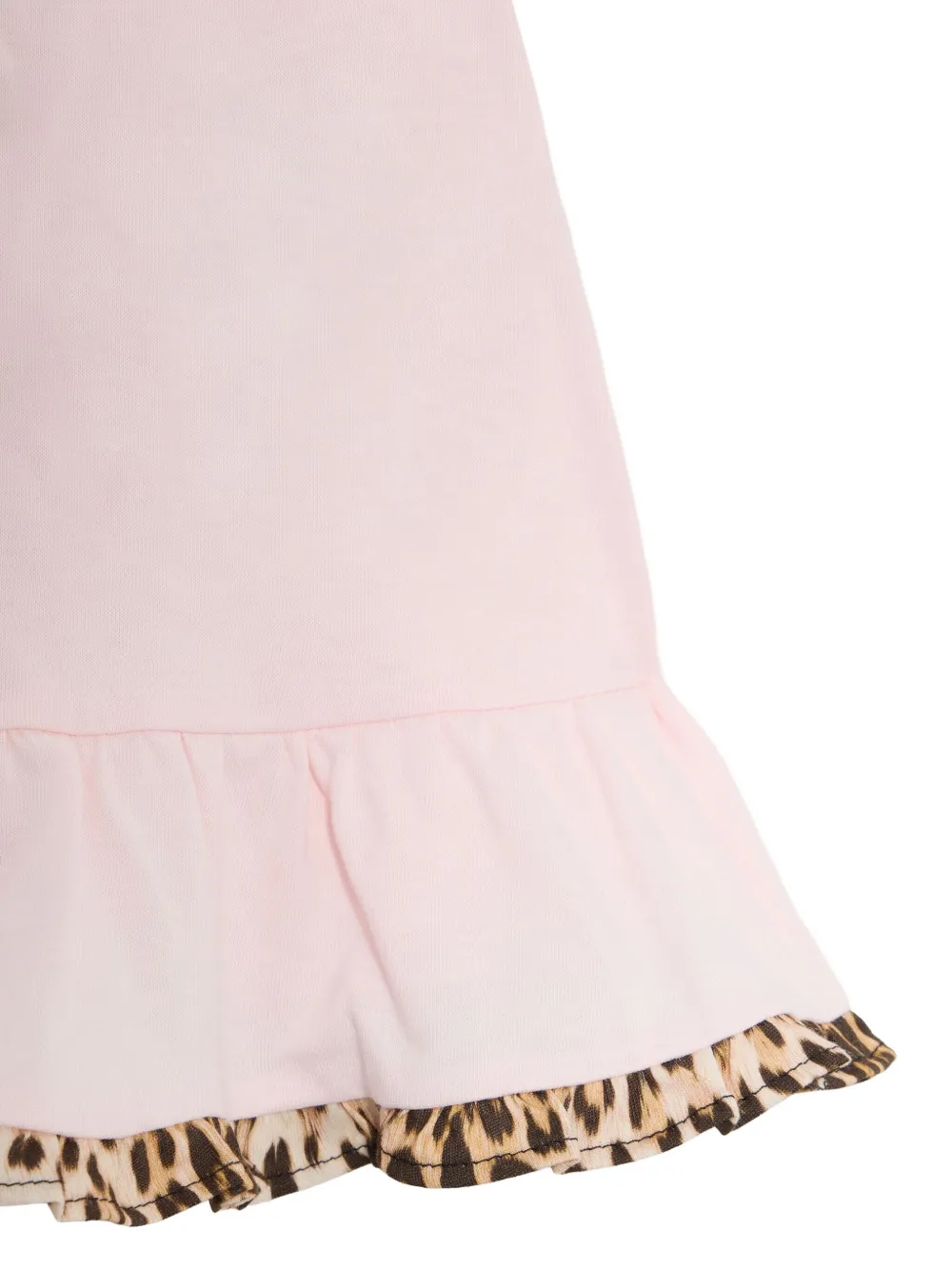 Roberto Cavalli Jurk met ruches en jaguarprint Roze