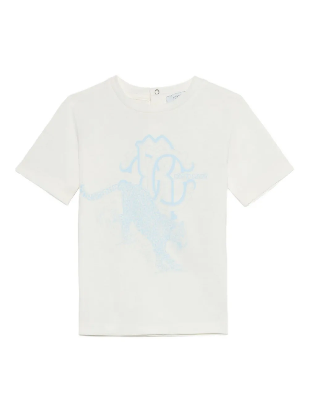Roberto Cavalli T-shirt met jaguarprint Wit