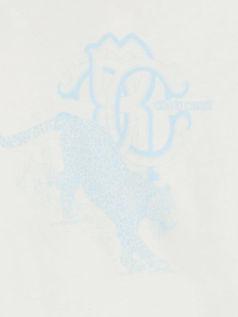 Roberto Cavalli T-shirt met jaguarprint Wit