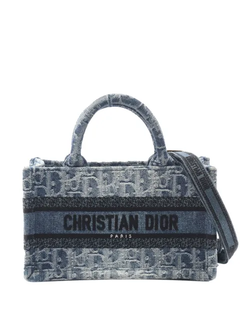 Christian Dior Pre-Owned 2021-2025 Mini Denim Oblique Book Tote satchel