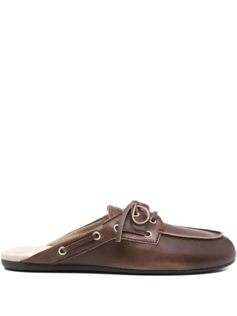Miu Miu string leather loafers