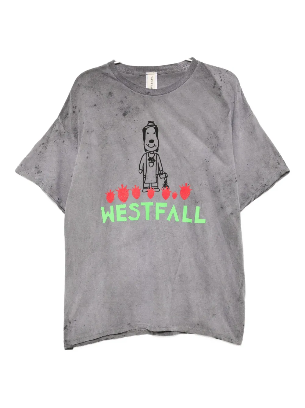 WESTFALL graphic-print T-shirt - グレー WESTFALL graphic-print T-shirt - グレー