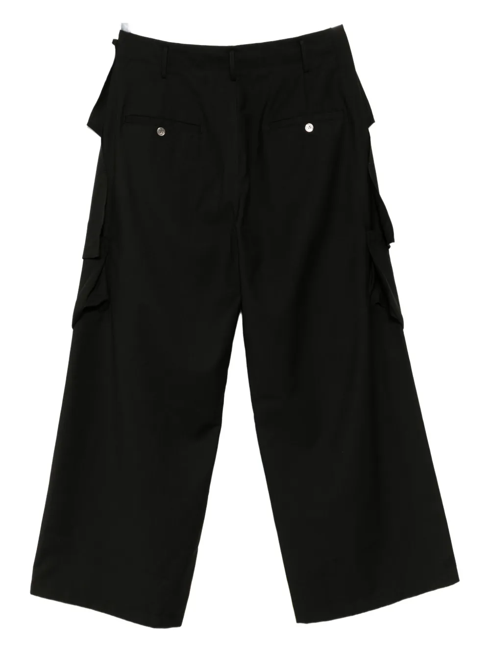 Jiyongkim Wide-leg Belted Drape Trousers In Black