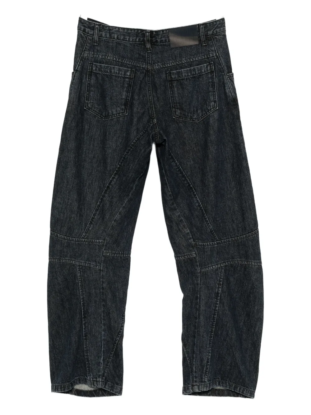 Jiyongkim Blue Curved Jeans In Blue