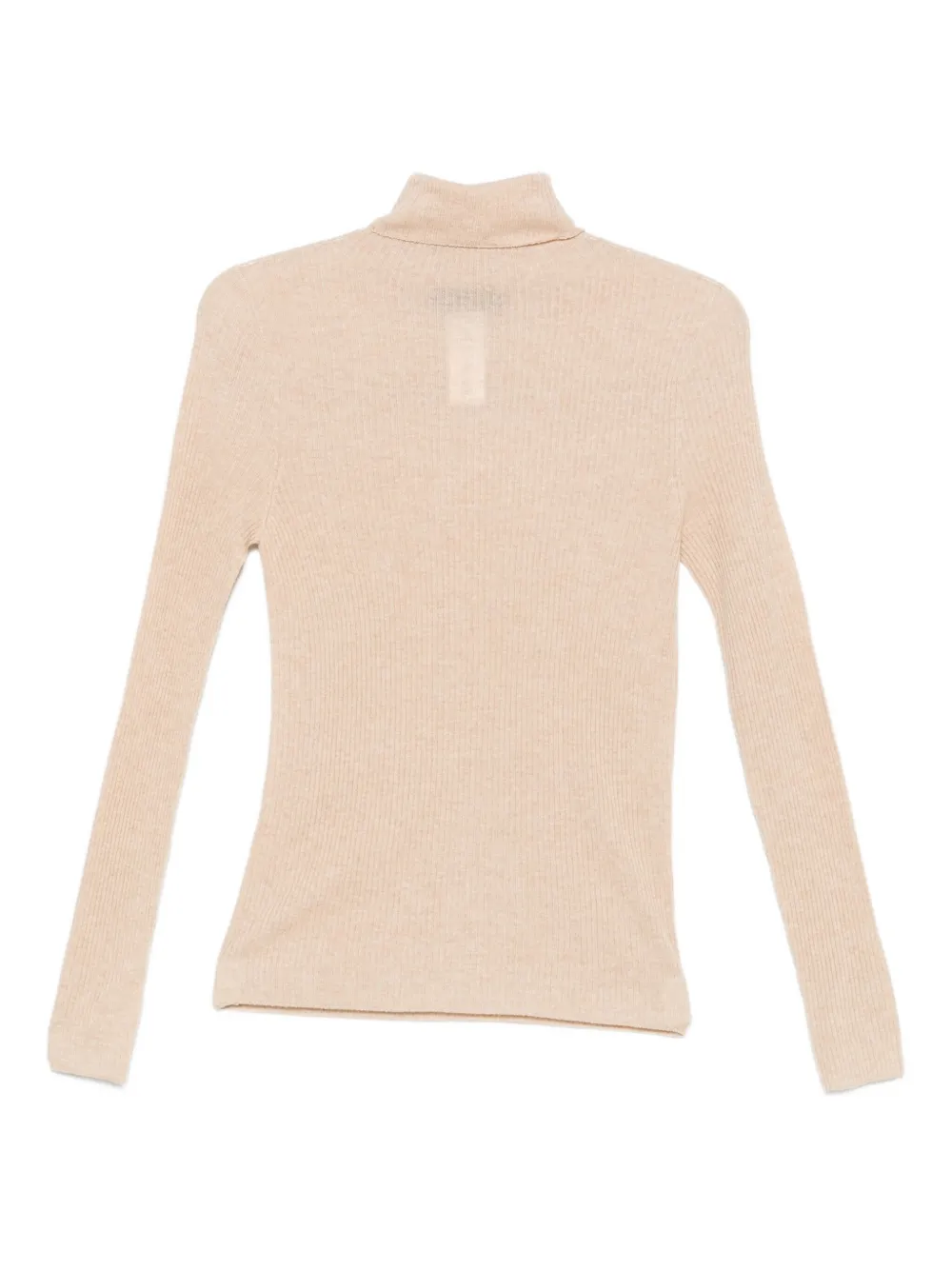 Fabiana Filippi Ribgebreid T-shirt met col Beige