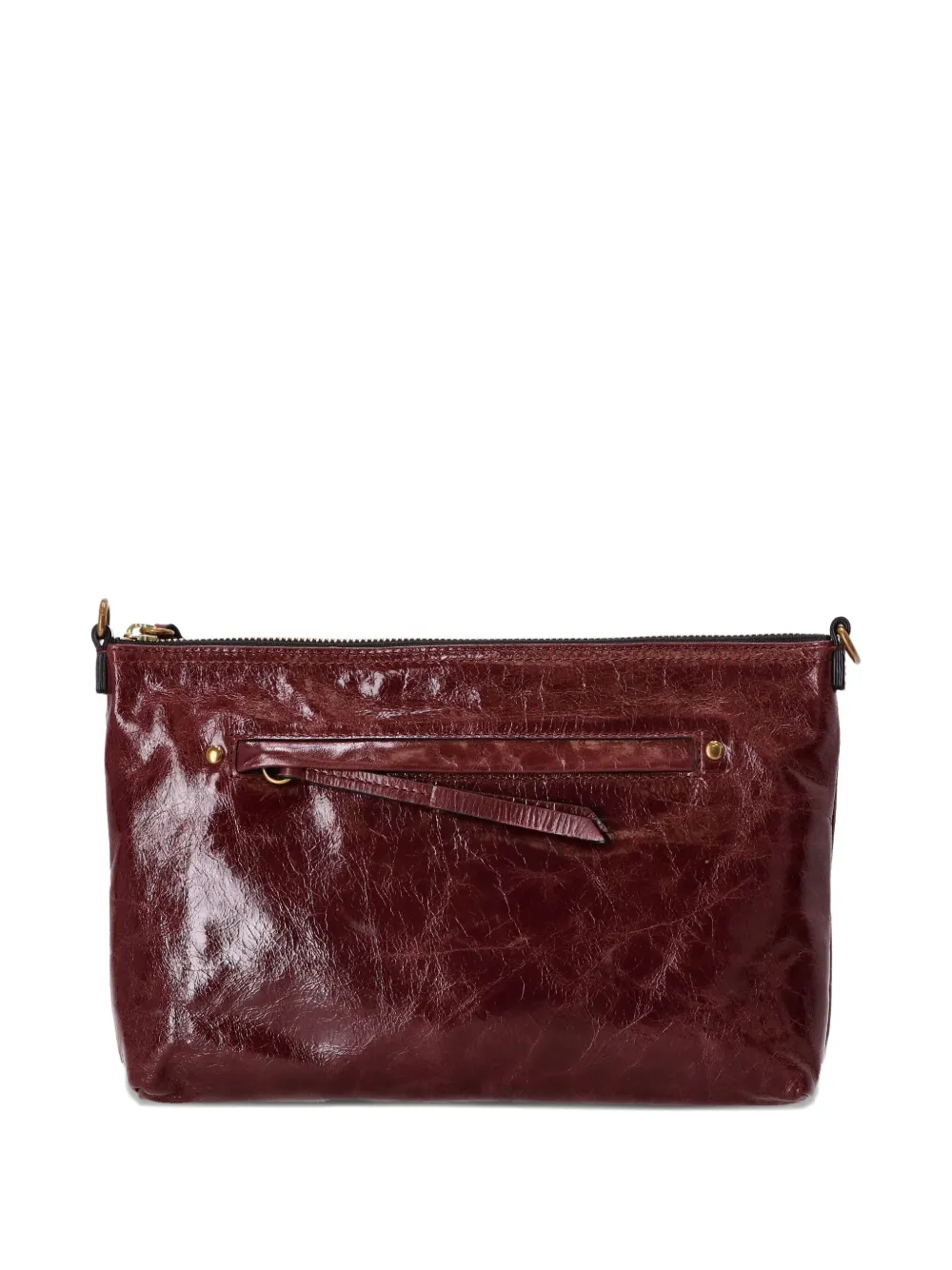 ISABEL MARANT Leren shopper met ritssluiting Rood