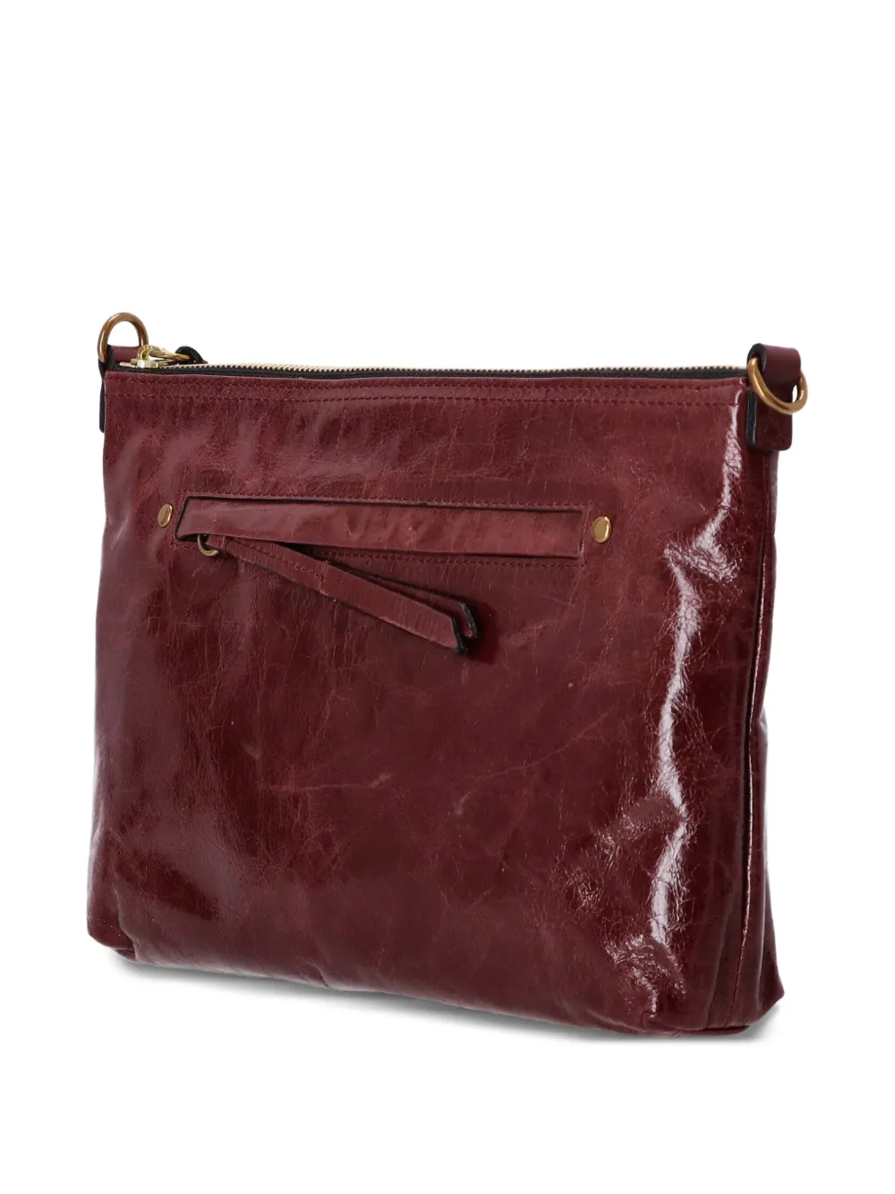 ISABEL MARANT Leren shopper met ritssluiting Rood