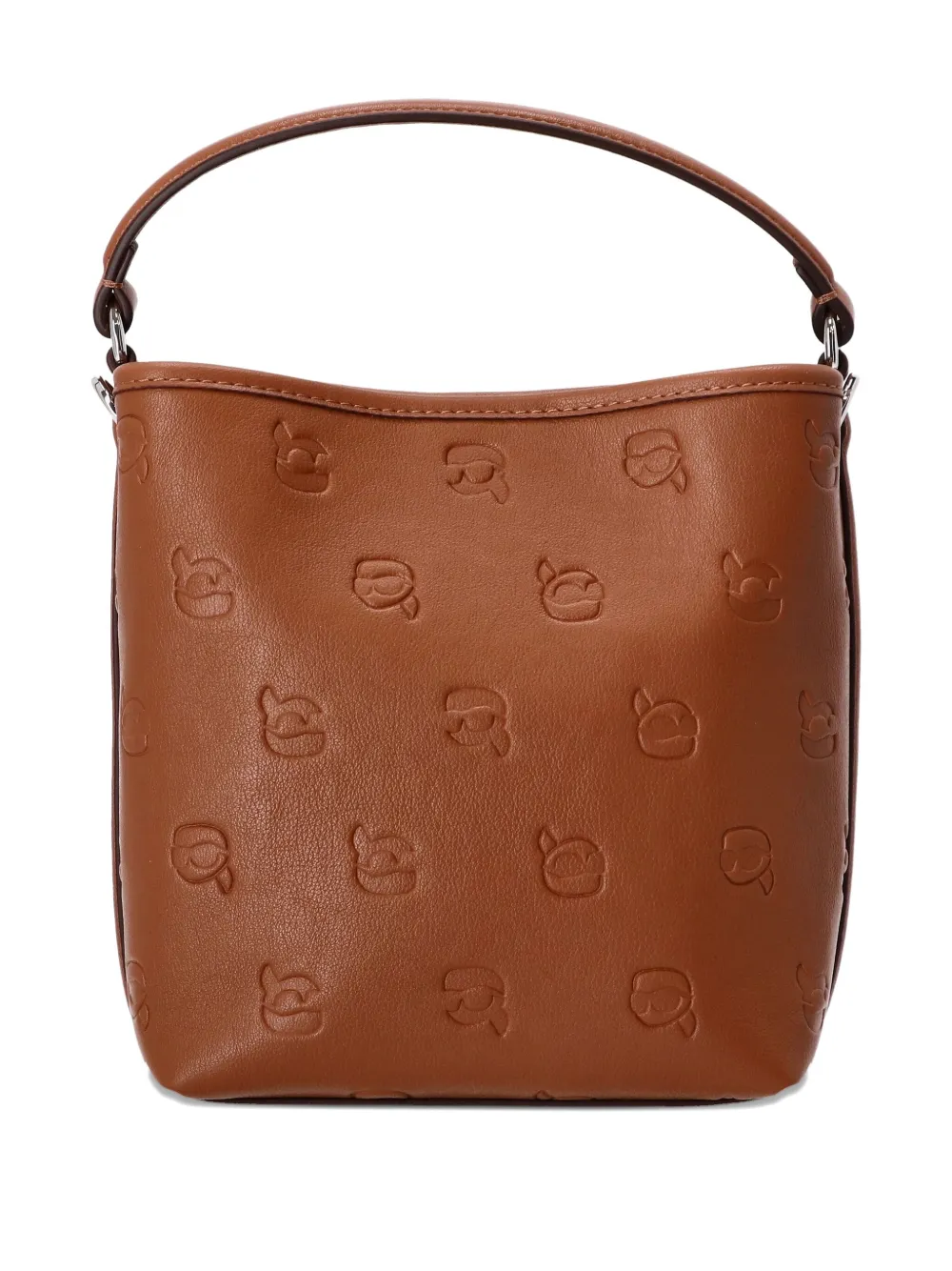 Karl Lagerfeld Shopper met logo-reliëf Bruin