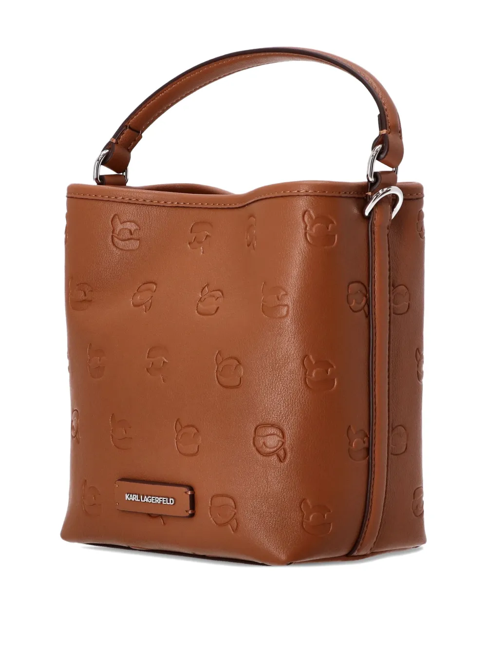 Karl Lagerfeld Shopper met logo-reliëf Bruin