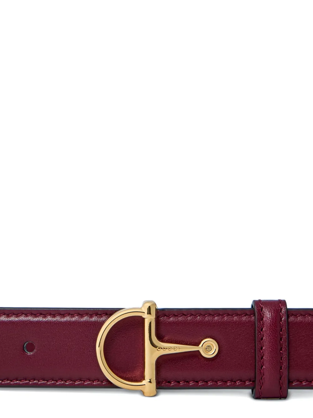 Gucci Horsebit leather belt Rood