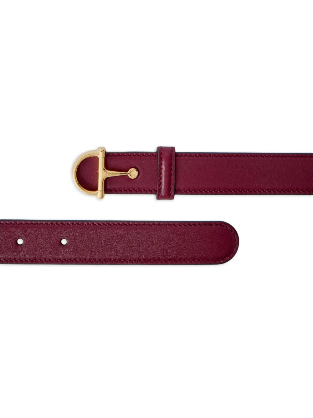 Gucci Horsebit leather belt Rood
