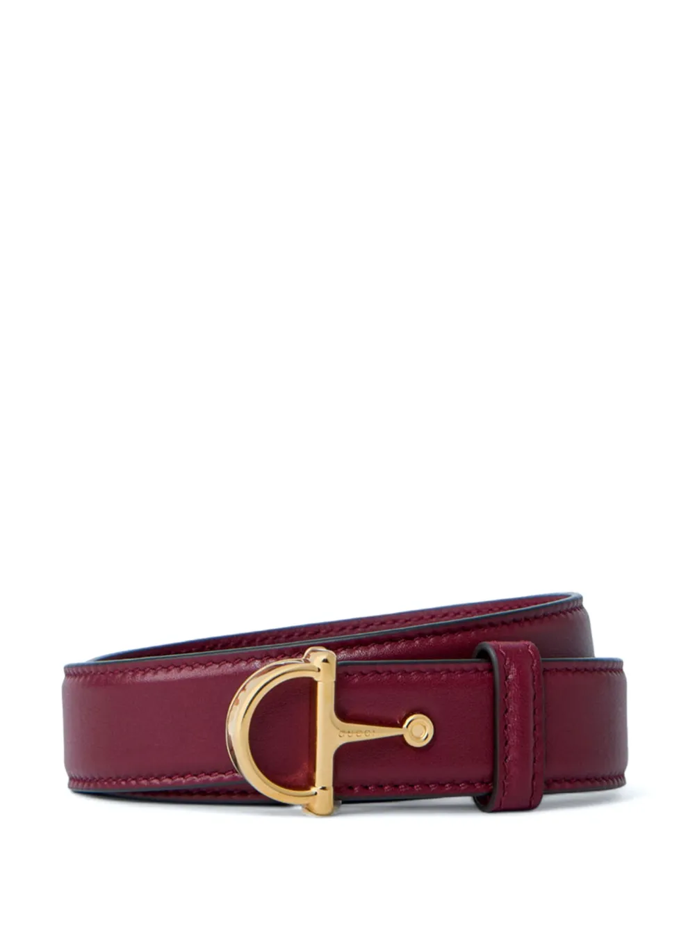 Gucci Horsebit leather belt Rood