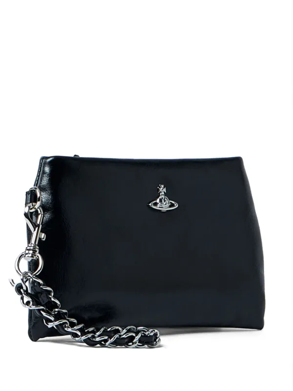 Vivienne Westwood　バッグ　黒/ブラック　レザー Vivienne Westwood Sadie Wristlet Cross Body Bag | Black | FARFETCH