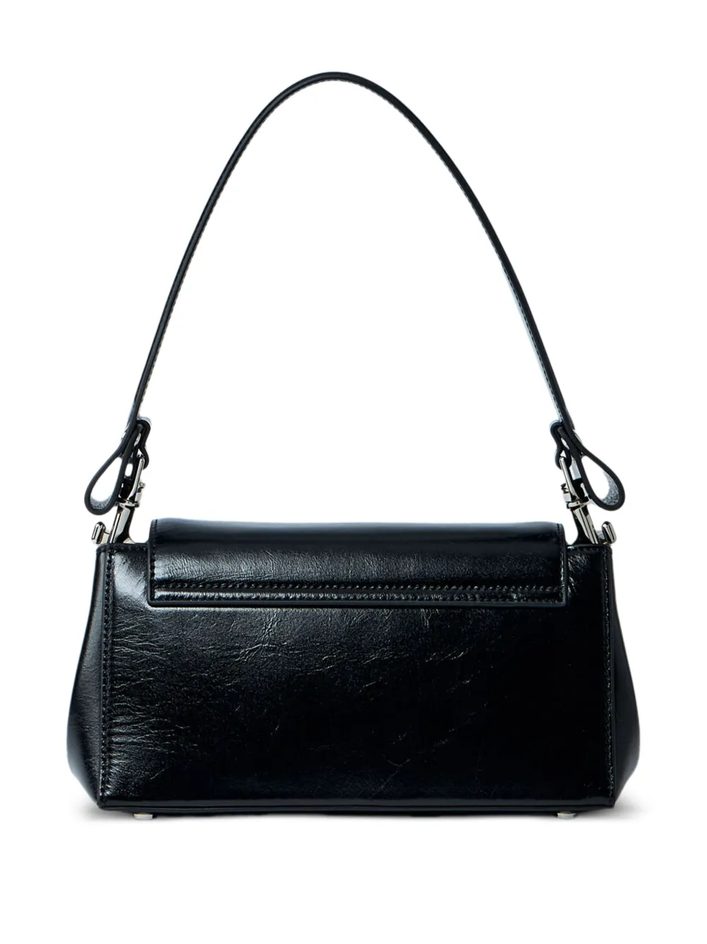 Vivienne Westwood Medium Hazel leren schoudertas met plakkaat - Zwart