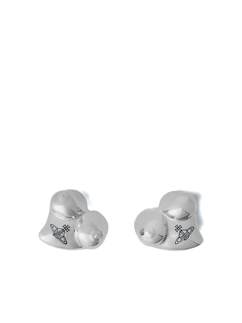 Vivienne Westwood Mimosa logo-engraved earrings - Argento