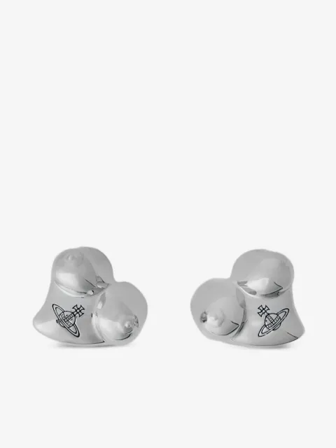 Vivienne Westwood aretes Mimosa con logo grabado