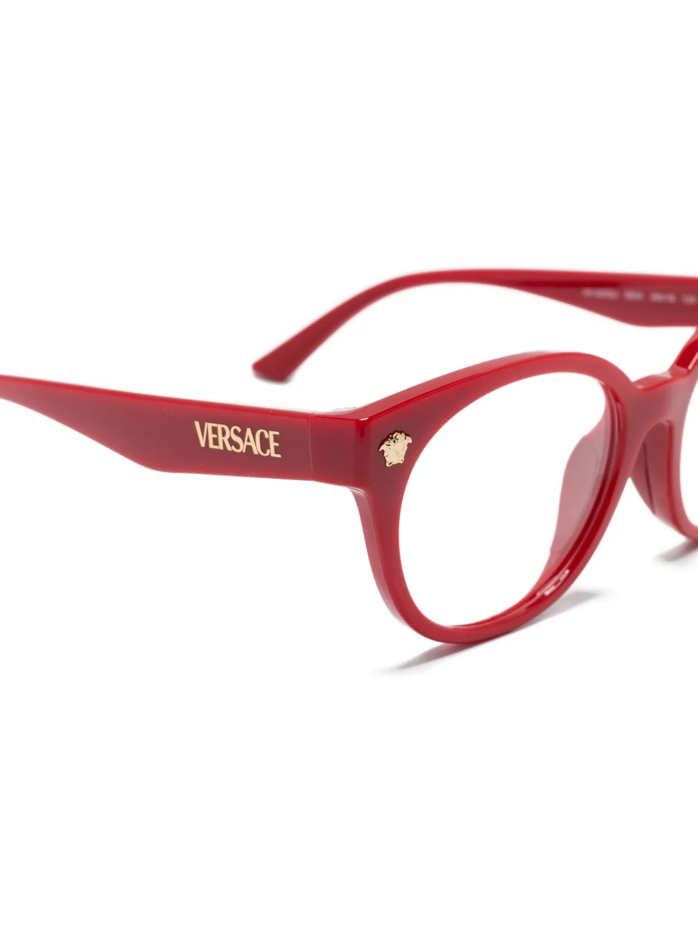 Versace Kids Medusa bril met rond montuur Rood