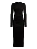 12 STOREEZ draped cowl-neck midi dress - Black
