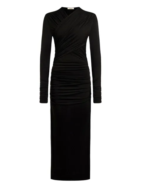 12 STOREEZ draped cowl-neck midi dress
