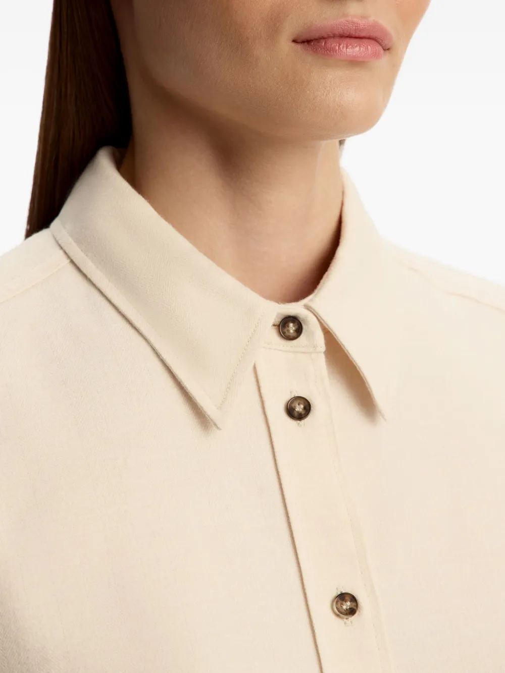 12 STOREEZ Button down blouse Beige