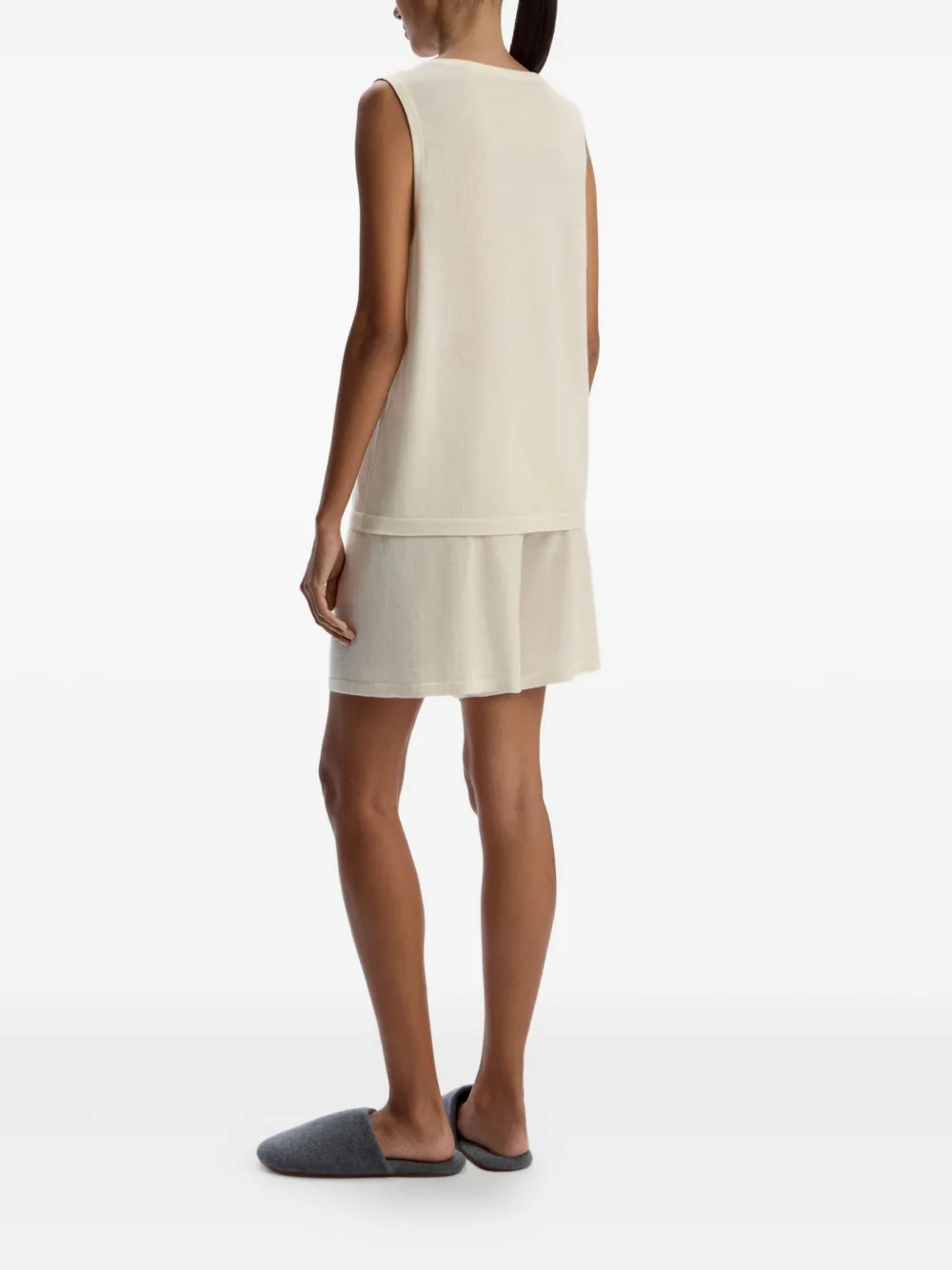 12 Storeez Button-front Wool Shorts In Neutral