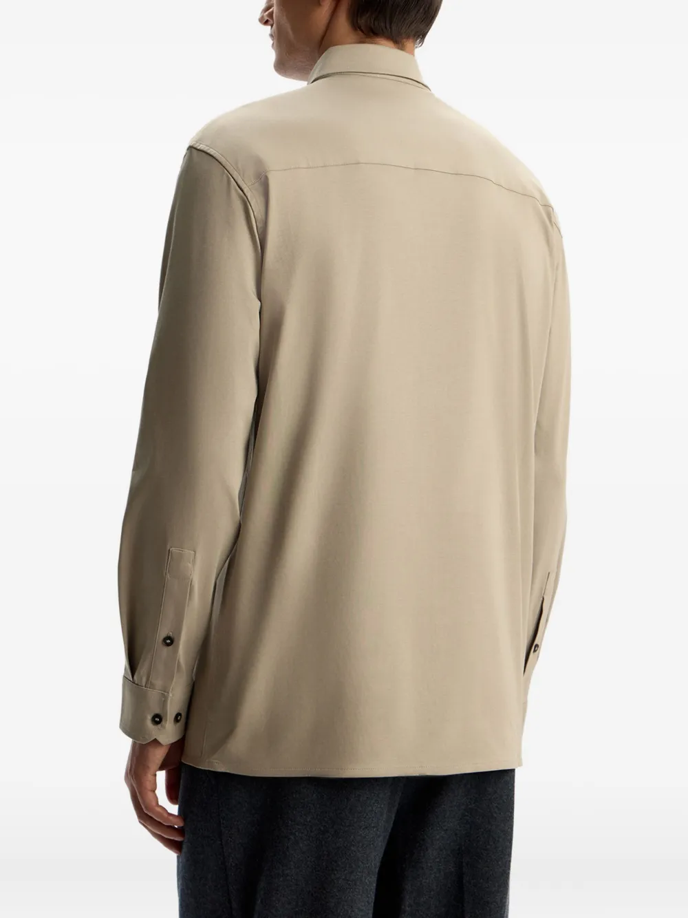 12 STOREEZ Katoenen overhemd Beige