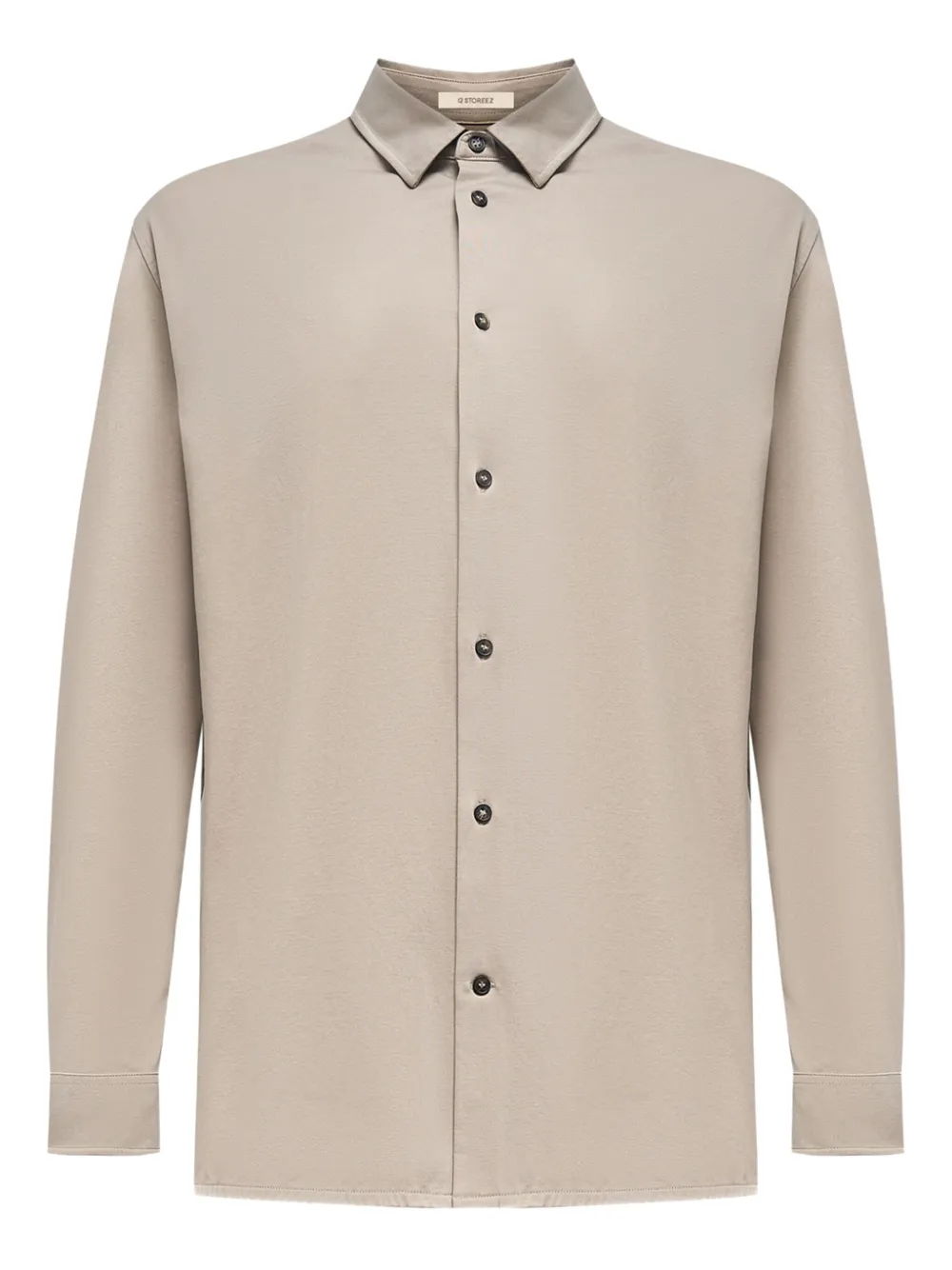 12 STOREEZ cotton button-down shirt | Neutrals | Image 1