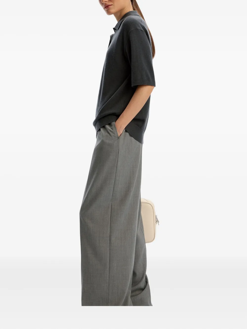 12 STOREEZ Wollen broek Grijs