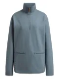 12 STOREEZ half-zip high-neck sweatshirt - Blue