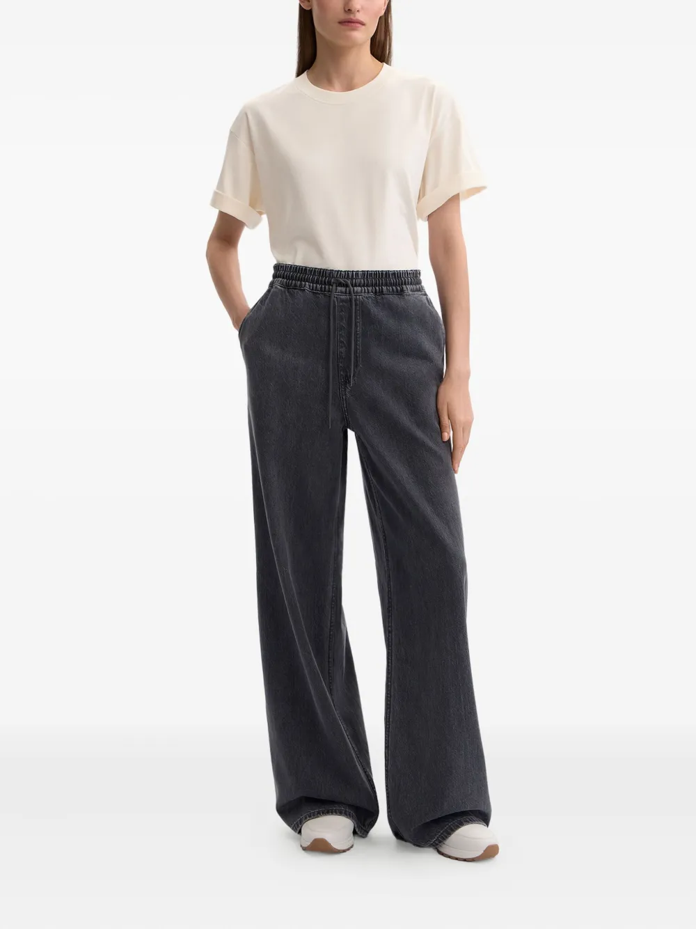 12 Storeez Drawstring Tie-fastening Jeans In Gray