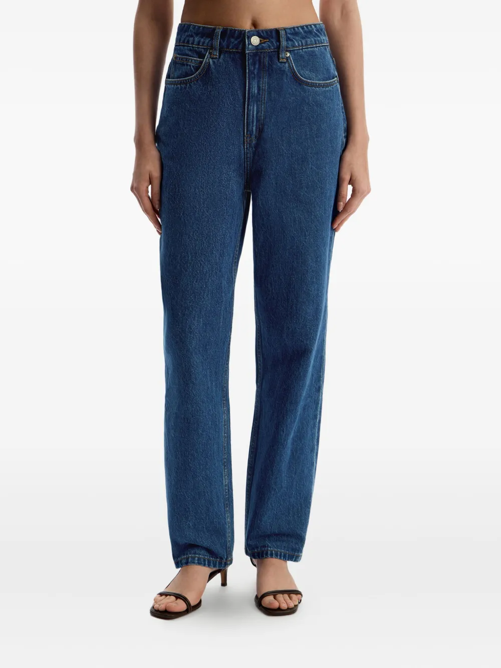 12 STOREEZ Jeans in mom-fit Blauw