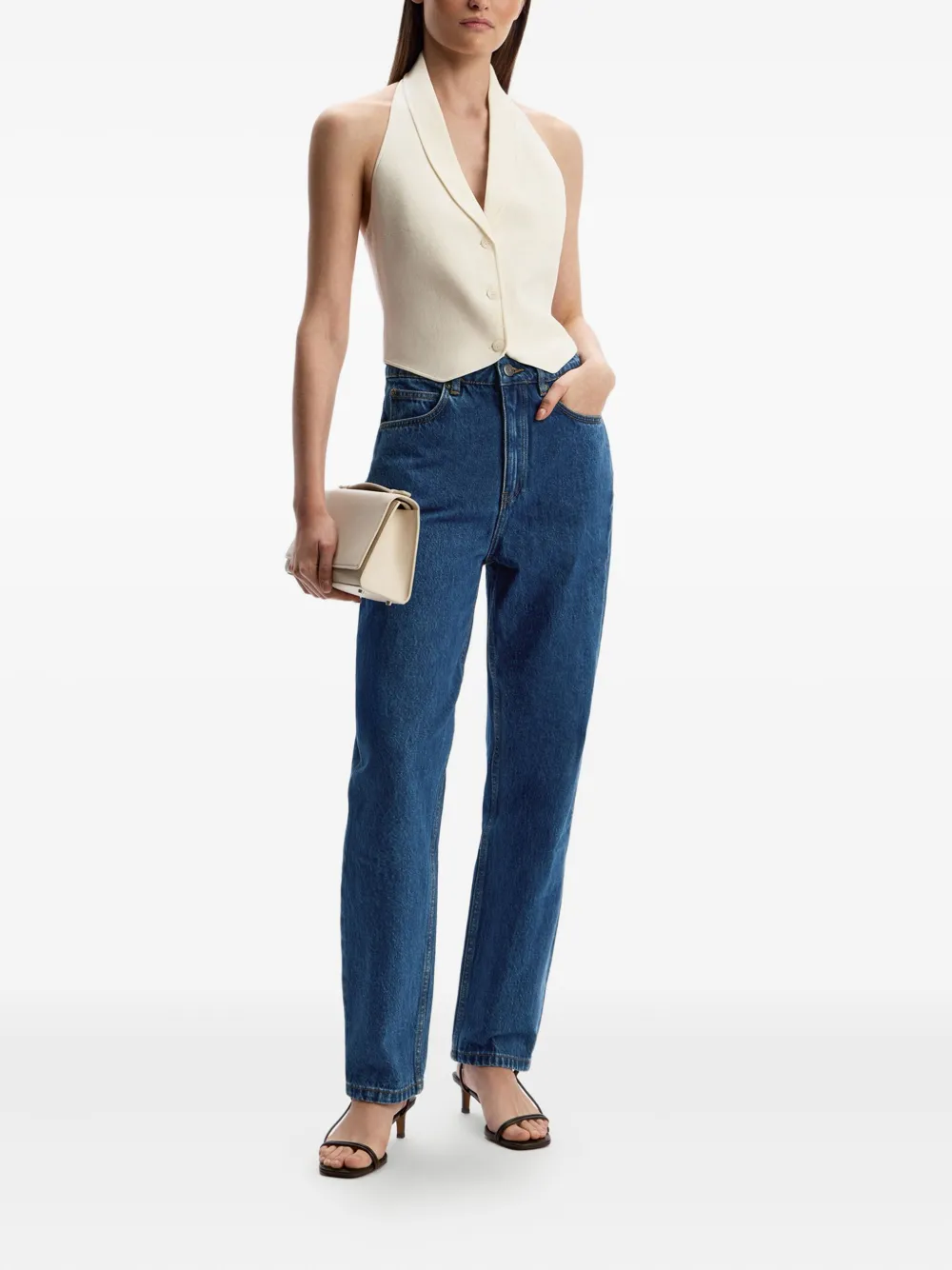 12 STOREEZ Jeans in mom-fit - Blauw