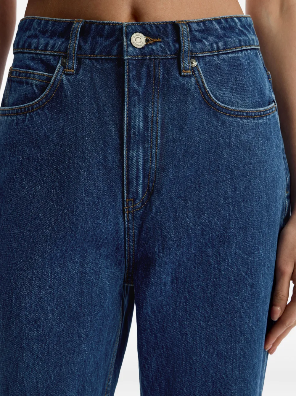 12 STOREEZ Jeans in mom-fit Blauw