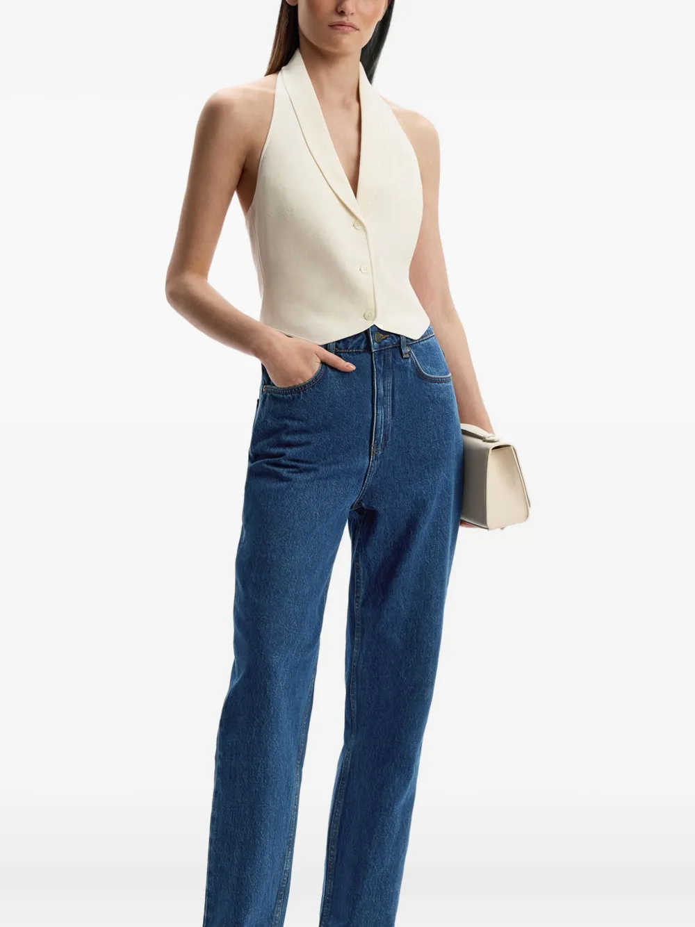 12 STOREEZ Jeans in mom-fit Blauw