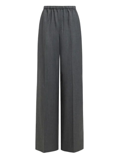12 STOREEZ elastic-waist wool straight trousers